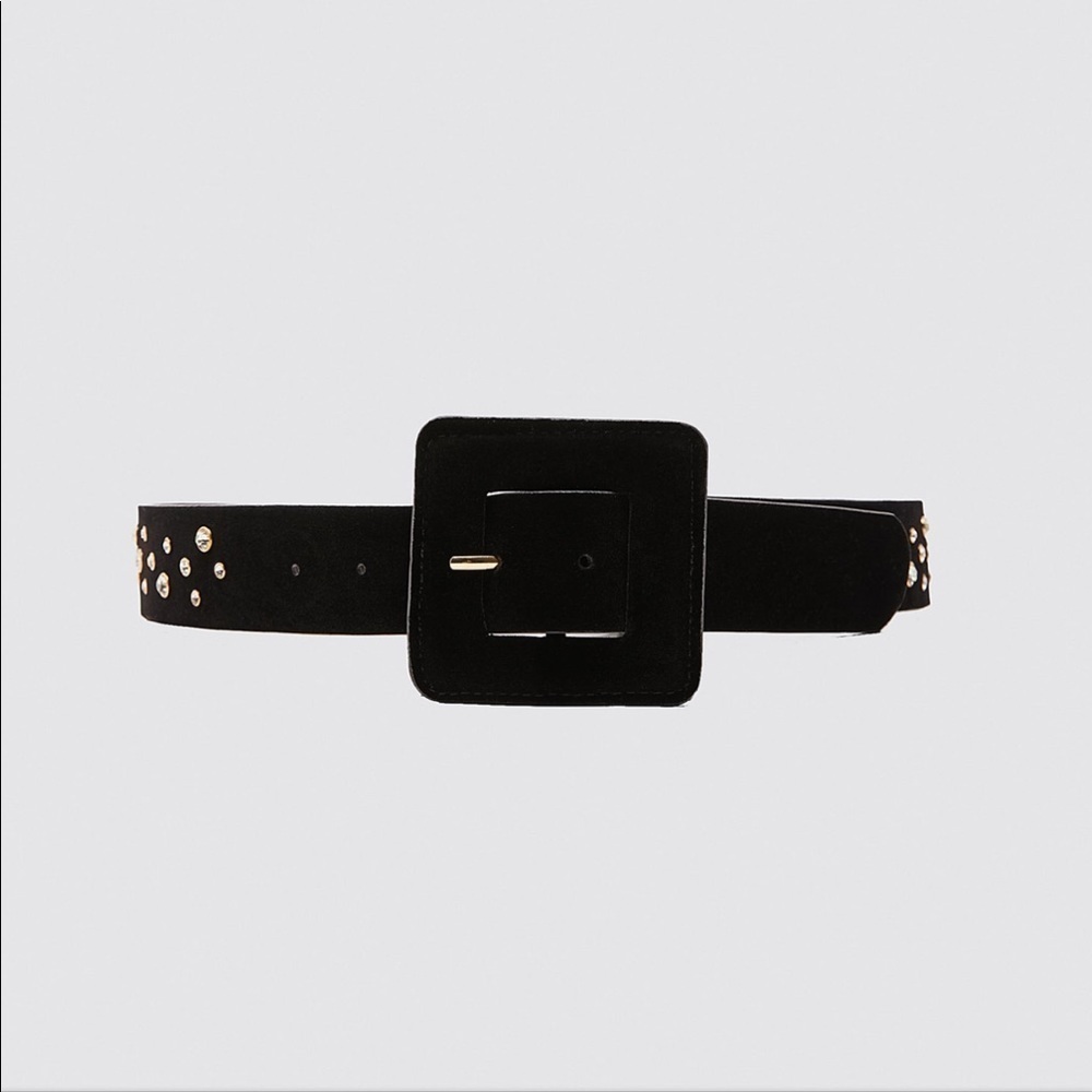 ZARA BNWT Velvet Belt with Gems